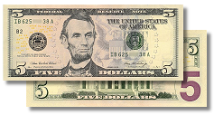 Redesigned $5 bill Redesigned $5 bill
