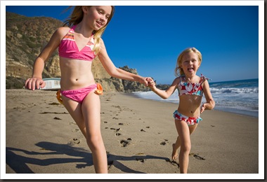 Makena and Kaylee at the beach