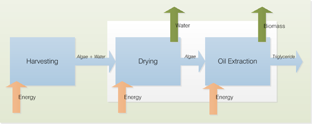 diagram proses panen dan pretreatment alga