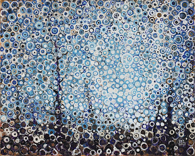 "Tellus" 2009, oil and gold leaf on linen, 16"x20"