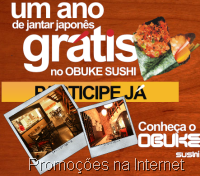 Um ano de Jantar Grátis no Obuke Sushi