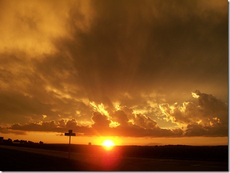 Sunset rainbow