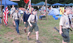 Marching out of camp to compete.
