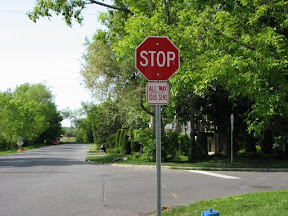 New stop signs on Churchill