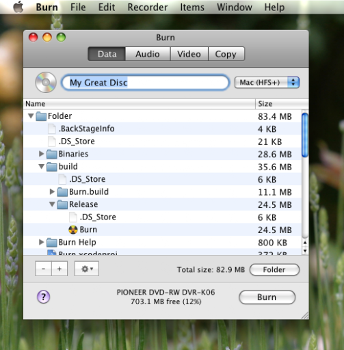 burnwindowdata burnwindowdata Burning CD and DVD on Mac OS X with the Burn