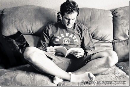 Dylan studying for play-1
