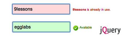 Live Availability Checking with jQuery.