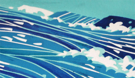 Seascape with three headlands