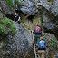 Ascending the ladders in the Horne Diery Canyon (Mala Fatra National Park, Slovakia)