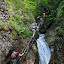 Ascending the ladders in the Horne Diery Canyon (Mala Fatra National Park, Slovakia)