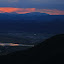 Sunset over the river Vah, close to the city of Zilina. Photo taken from the road to Klacianska Magura.