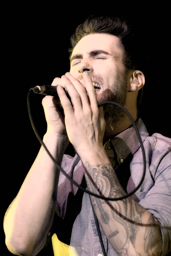 Adam Levine, lead singer of the Maroon 5 band performing in Burruss .