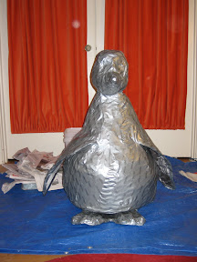 We managed to coat him entirely in duct tape.