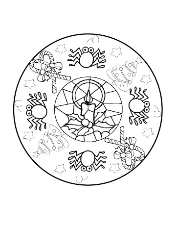 dibujos mandalas navidad