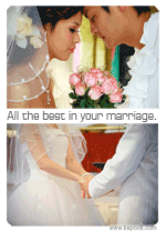 All the best in your marriage.