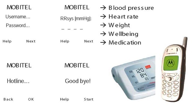 Graphical user interface generated by WML guides the patient through the data-acquisition process 