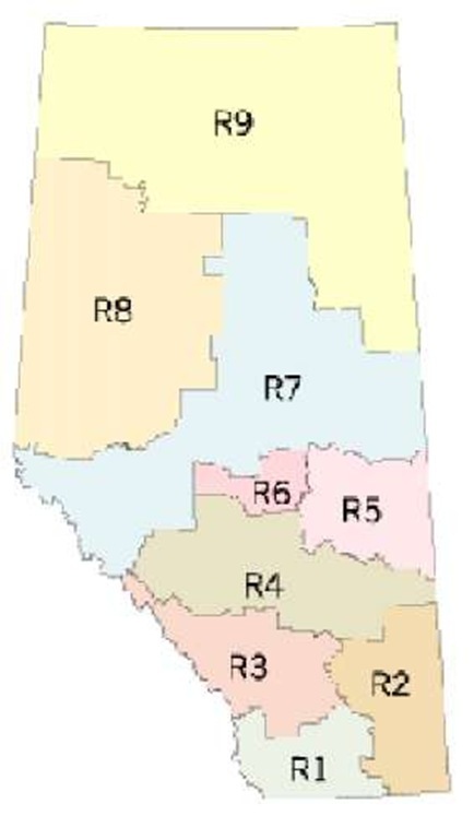 Health regions in Alberta