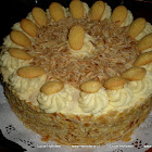 Nº112: Torta Pompadour (lateral con láminas de almendras tostadas)