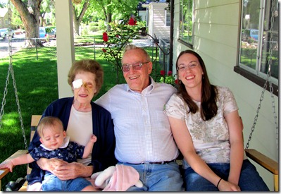 Elaine with Grandma & Grandpa Paul