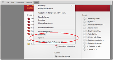 flash cs5 disabled updates