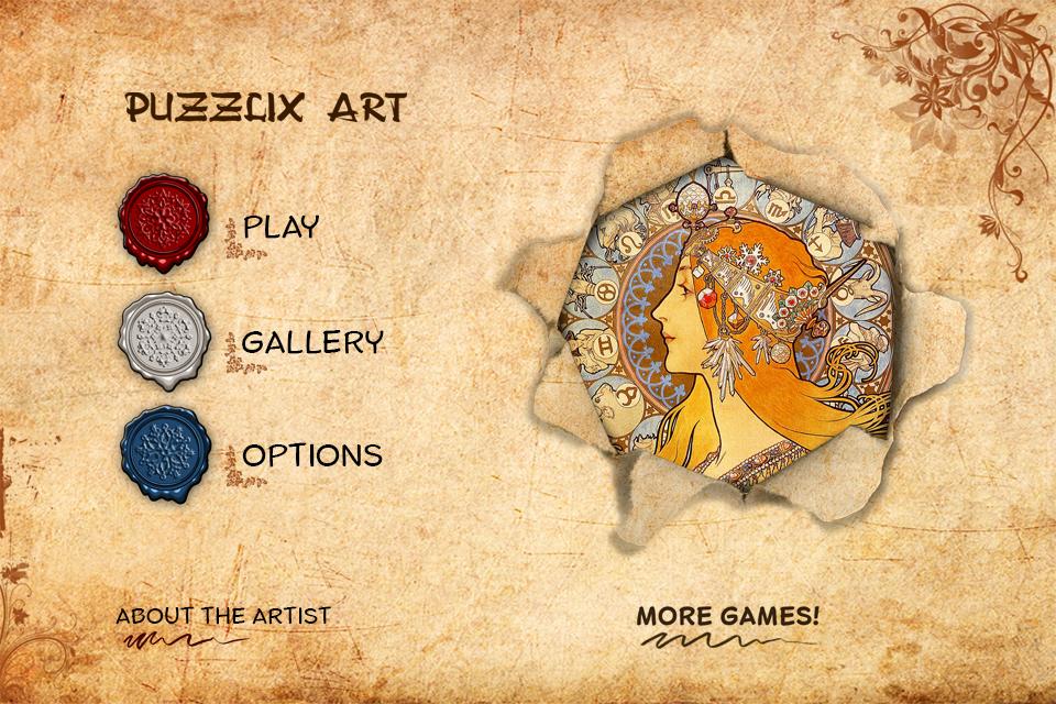 Android application Puzzle Puzzlix: Mucha screenshort