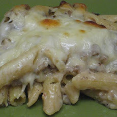 Garlic Sausage Penne Bake
