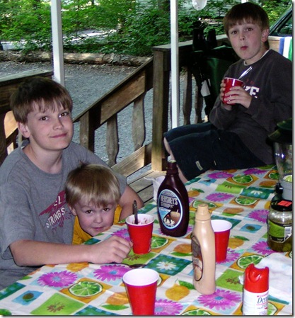 ice cream on the porch