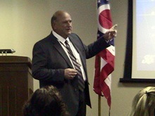 Rick Gildow leads TRC presentation during Strickland visit from 10-21-09