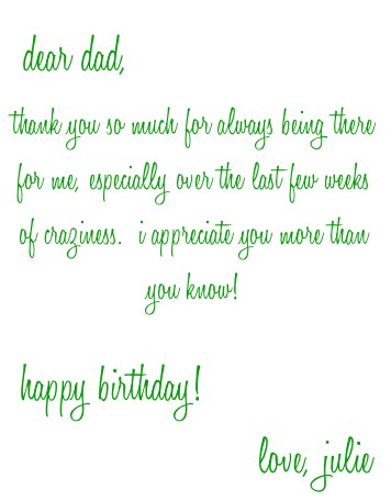 Happy Birthday Dad! Happy Birthday Dad!