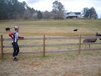  &ndash; Mike talks to a chick.  Wheelers spring training camp.  South Carolina.  March 2010