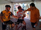  &ndash; Waste not, want not. Wheeler Martin D does his part to help clean up the beer tent after the Grande Visite Cycliste de Gatineau events.