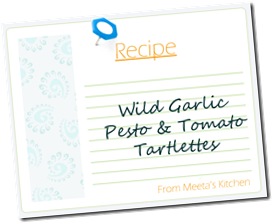wildgarlictomatotartlettes recipe card