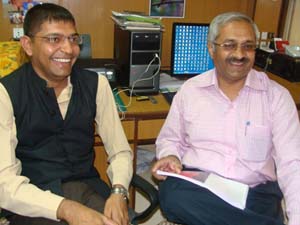 Jayesh Vachhani with book publisher Dinesh Tilva