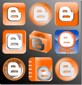 Icon blogger ini gratis untuk pemakaian web atau blog non komersil, 