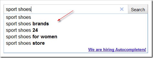 google keywords suggestion