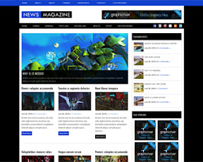 News Magazine  Free news magazine wordpress theme, with content slider and lots of features built in! Read me included with usage instructions and PSD logo. Theme is fixed witdth, with right and bottom sidebars, automatic image resizing, additional option