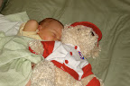 snuggling with Phillies teddy bear