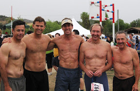 The crew before the race. the two newbs "Gary" and "Mike" don't know what is in store.