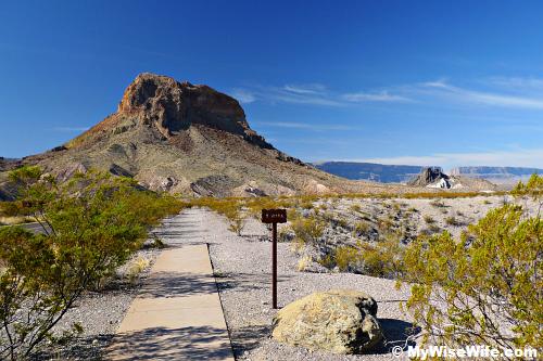Spectacular vista - Cerro Castolon (left) and Santa Elena Canyon wall (right)