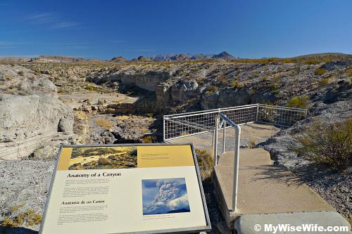 The sight of Tuff Canyon from East Overlook platform