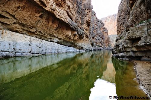 Beautiful perspective of Santa Elena Canyon and Rio Grande Beautiful perspective of Santa Elena Canyon and Rio Grande