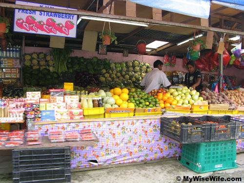 Vegetables stall near Kea Farm