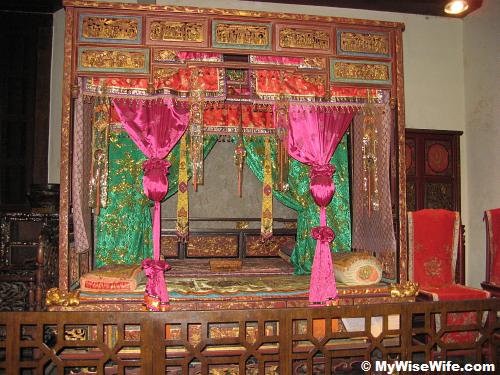 Bedroom of a newly wed Peranakan couple