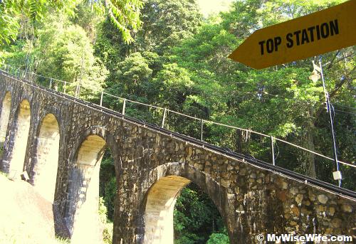Viaduct Station trail is parallel to funicular railway Viaduct Station trail is parallel to funicular railway