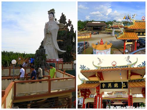 Hua Seng Keng Temple (from left-clockwise): Kuan Yin Statue, Opera Stage and Entrance Hua Seng Keng Temple (from left-clockwise): Kuan Yin Statue, Opera Stage and Entrance