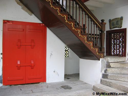 Historic door and staircase Historic door and staircase