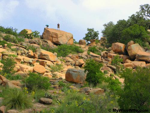Two men on the huge rock Two men on the huge rock