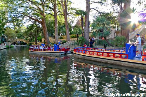 Boating tour along the beautiful landscaped river Boating tour along the beautiful landscaped river