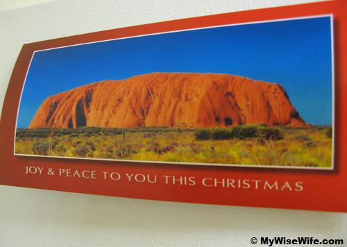 The first card from Down Under...Thanks Auntie C