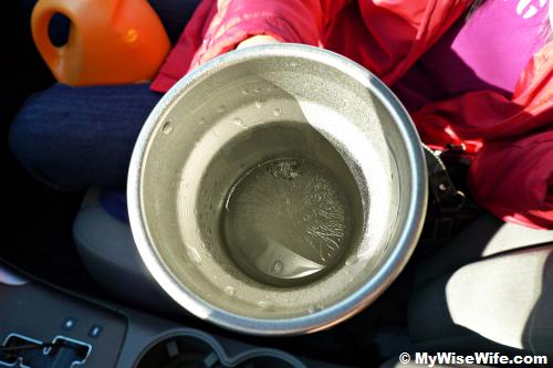 Our sedan was an ice maker...the water in tumbler turned into ice